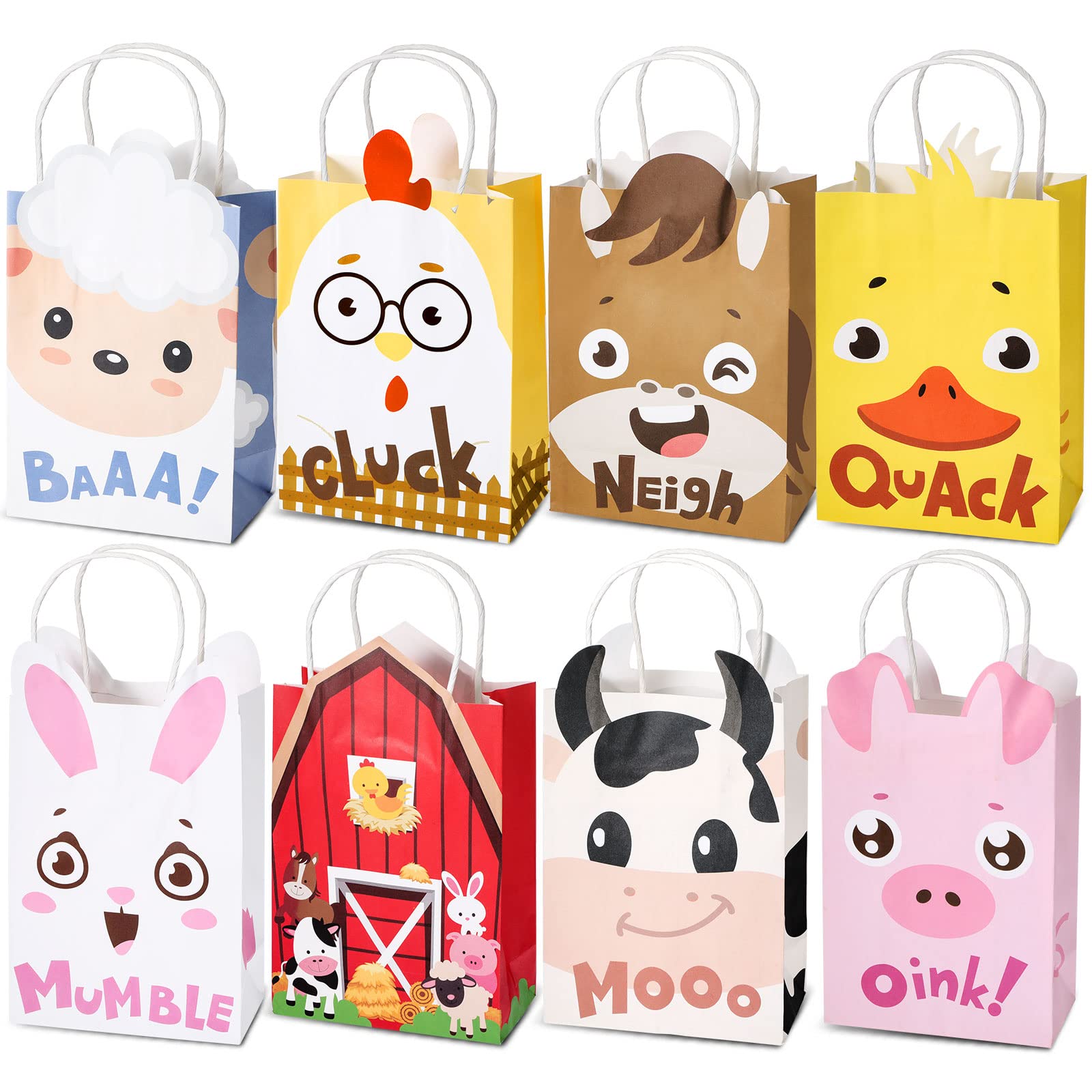 Amazon.com: Tallew 16 Pack Farm Animal Party Favor Bags with